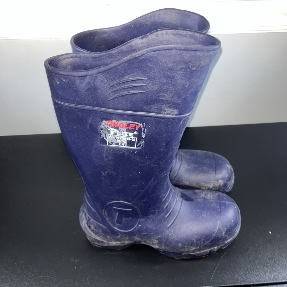 Tingley Flite Protective Work Boots Navy Red Outsole ASTM F2413-18 Size 8 Mens - Picture 2 of 5